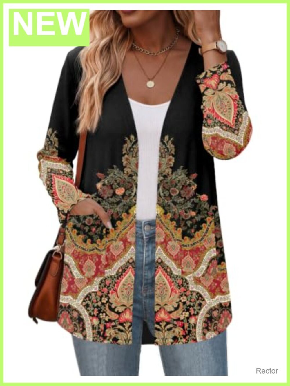 Zeagoo Lightweight Open Front Cardigan Long Sleeve Loose Fit Women's Sweater